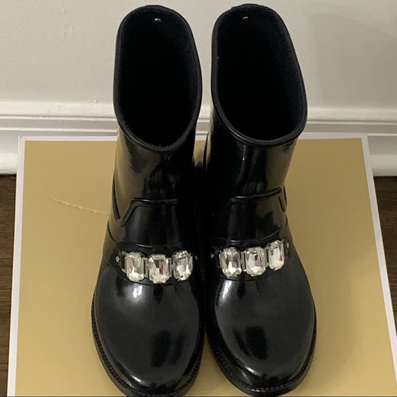 MICHAEL Michael Kors Leslie Rainboots size 7 black boots - Picture 6 of 8